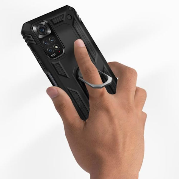Coque Antichoc - Xiaomi - Redmi Note 11/11s - Videostøtte Ring - Sort - Bi-materiel svart