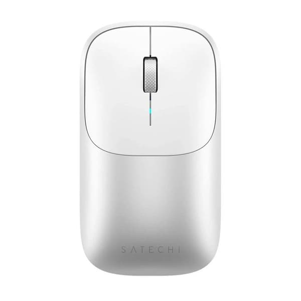Langaton hiiri - SATECHI - Slim EX - Bluetooth monilaitteille & 2,4 GHz - USB-C-lataus - Hiljaiset napsautukset Grå