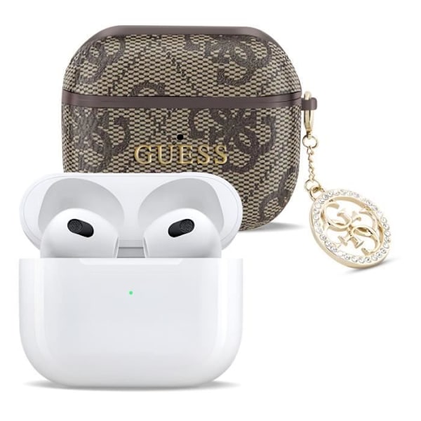 Fodral för AirPods 3 med Elegant Charm Design Guess Brun kastanj