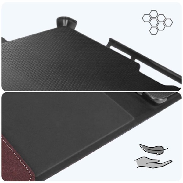 Cover - SafeStand - Microsoft Surface Pro 9 - Rød - Stødsikker beskyttelse - Øko-læder Röd
