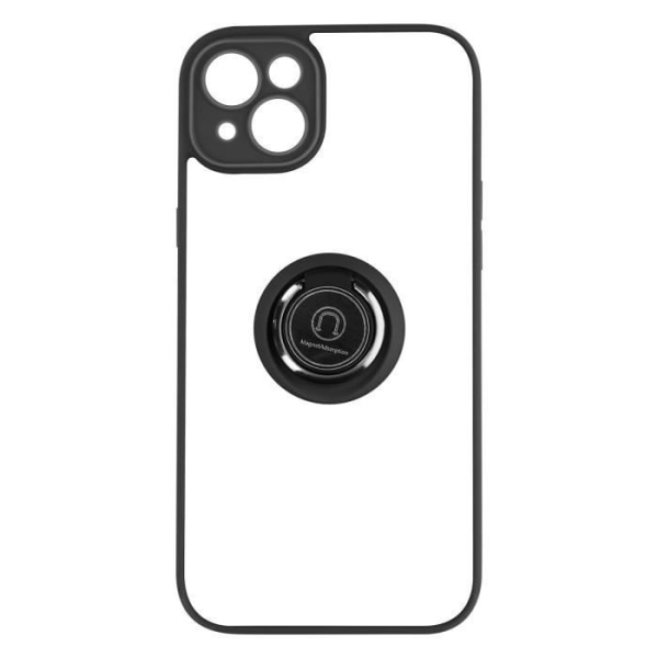 iPhone 14 Fodral Bi-material Metal Ring Video Support svart Svart
