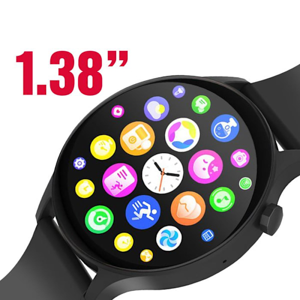 Bluetooth Vandafvisende Smartwatch IP67 Maxlife Sort Svart