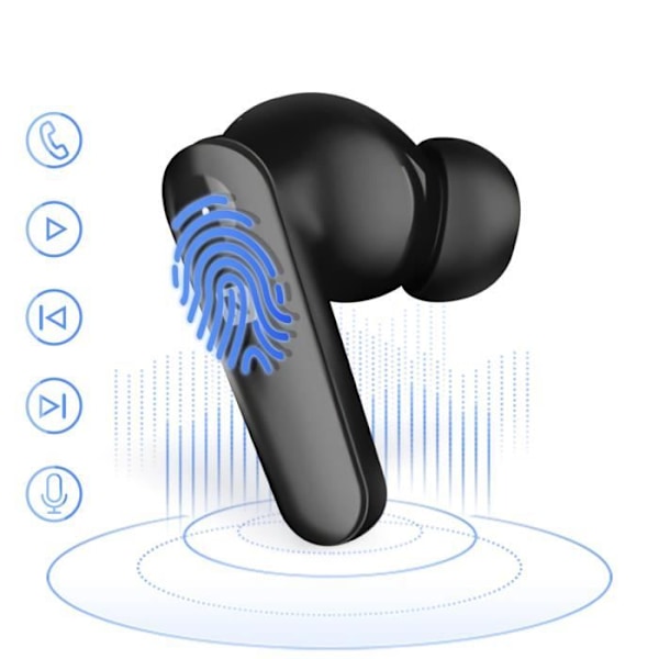 Bluetooth-hörlurar - SWISSTEN - Fokus - Aktiv brusreducering - 35 timmars batteritid - In-ear Svart