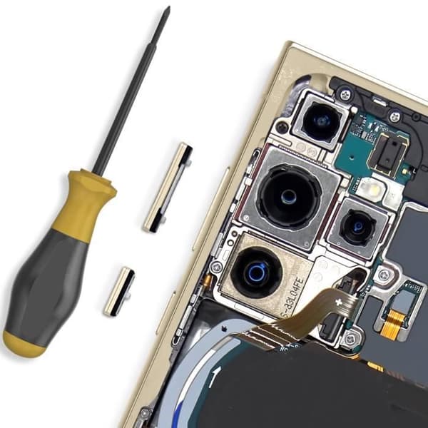 Strøm- og lydstyrkeknap til Samsung Galaxy S24 Ultra Beige