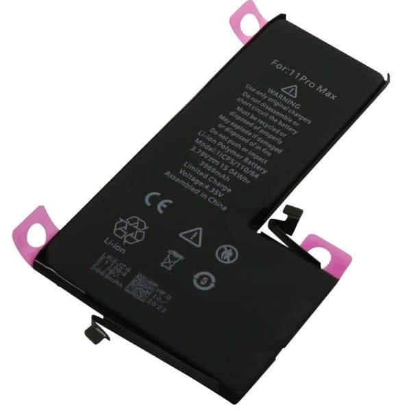 Diagnosérbar Batterie til iPhone 11 Pro Max Li-Polymer 3,79V 3969mAh 15Wh Sort Svart