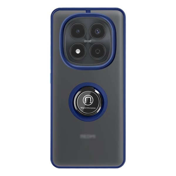 Cover til Redmi Note 15 Pro 4G med magnetisk ring, frostet finish i blå Blå
