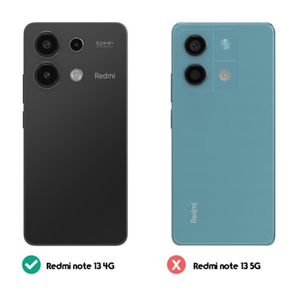 Fodral till Xiaomi Redmi Note 13 4G - FORCE CASE - Anti-fall Återvinningsbart - Transparent Transparent
