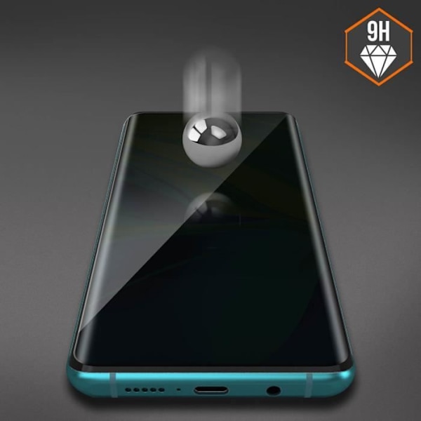 Xiaomi Mi Note 10/Note 10 Pro Anti-Spy hærdet glas transparent film sort Svart
