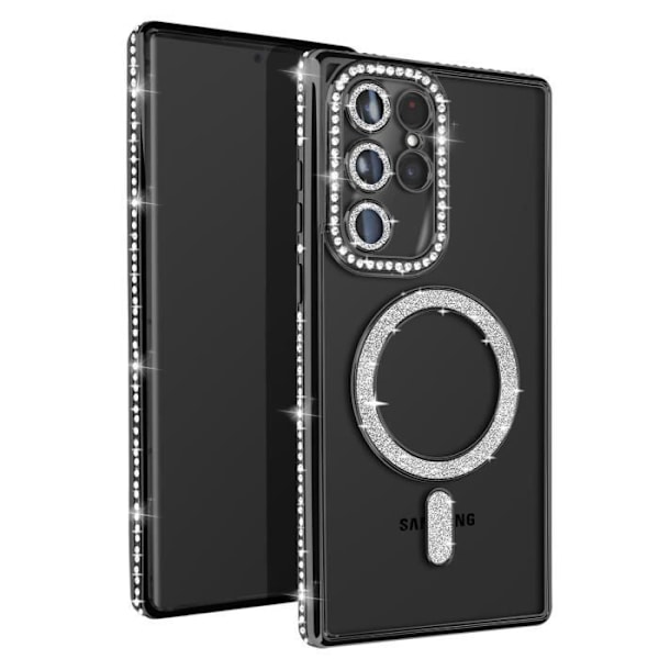 Kuori - ILMOITTAA - Samsung Galaxy S23 Ultra - Jäykkä - Kivillä - Yhteensopiva MagSafe Svart