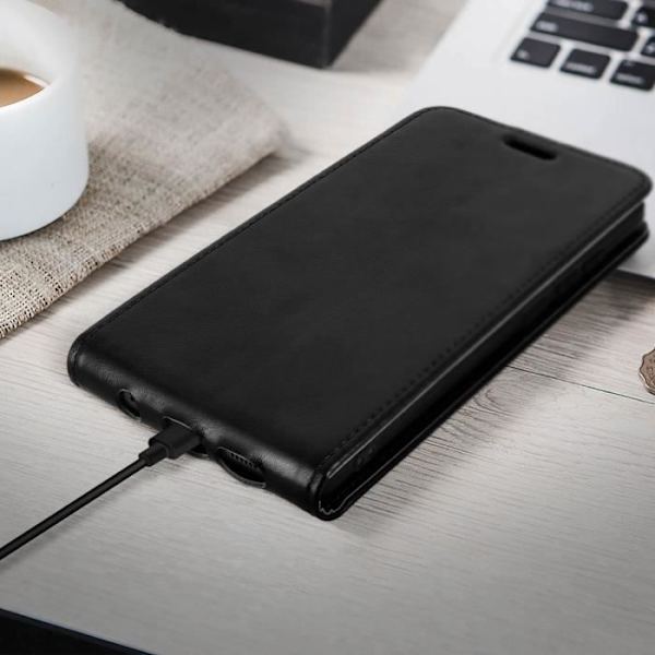 Etui för Samsung Galaxy S20 Ultra - Ekoskydd - Vertikalt lock - Kortfack - Svart Svart