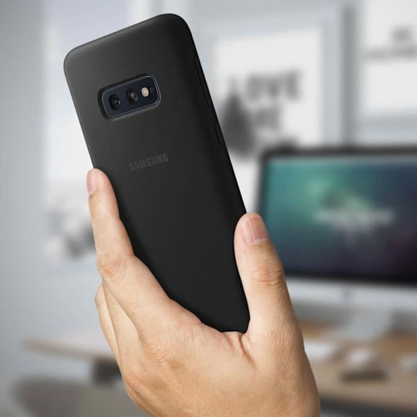 Fodral - Samsung - Galaxy S10e - Silikongel - Stötsäker - Halvstyv - Svart Svart
