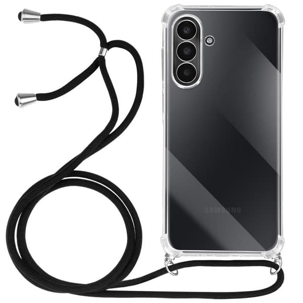 Skal - AVIZAR - Galaxy A17 - Silikon - Transparent - Justerbart snöre Vit