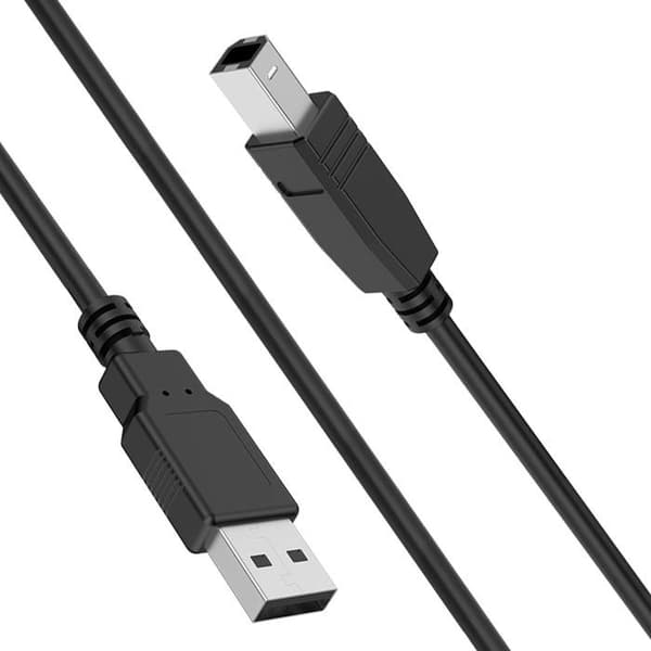 USB-B Han til USB-A Han 2.0 til Printer 1,5m Power Force Sort