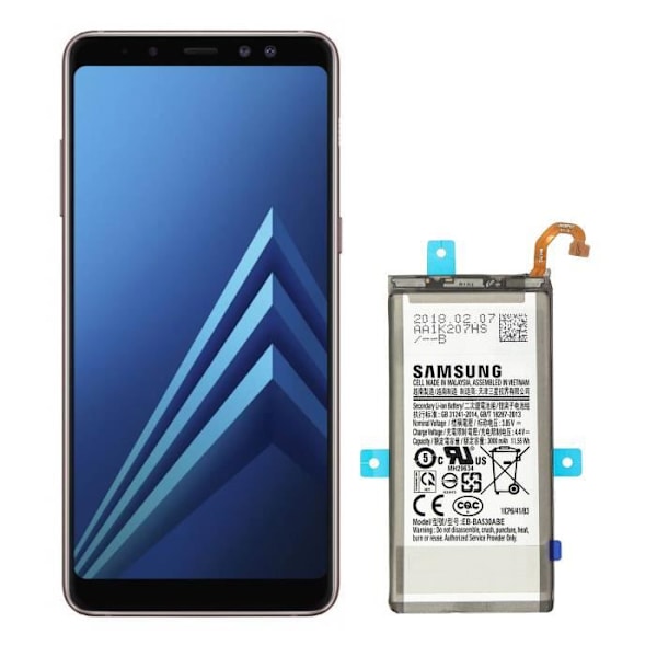 Samsung EB-BA530ABE Akku Galaxy A8 2018 Alkuperäinen akku 3000mAh Musta