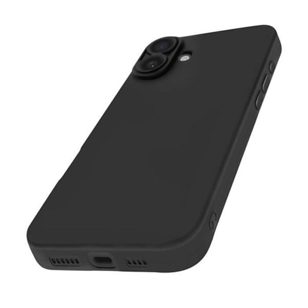 Silikonfölja för iPhone 16 Plus, Tun design, Lätt, Svart Svart
