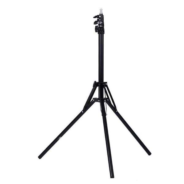 Justerbart teleskopisk stativ 1,8 m med smartphoneholder sort