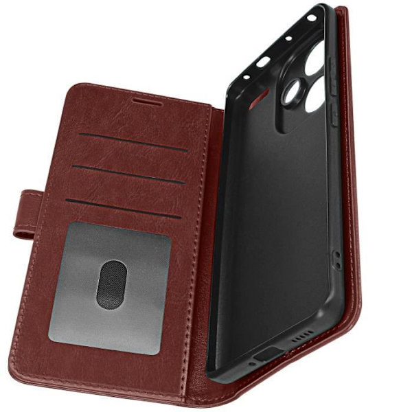 Mobilfodral - Xiaomi - Redmi Note 13 Pro Plus - Vintage - Brun - Videostöd kastanj