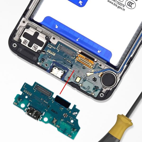 USB-C opladerstik til Galaxy A17 4G med indbygget mikrofon grøn Grön