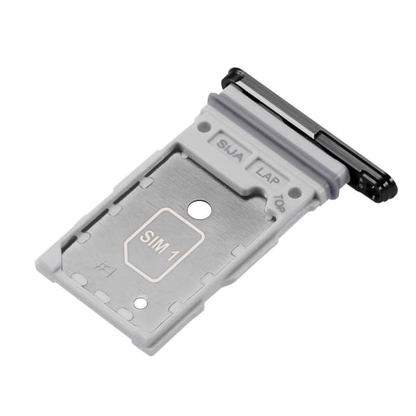 Originalt SIM-kortsfack för Galaxy S22 / S22 Plus Dual Nano SIM Silver Grå
