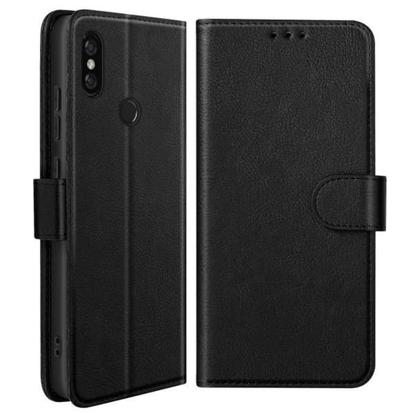 Smartphoneetui - Xiaomi - Redmi Note 5 - Brieftask - Video Støtte - Sort Svart