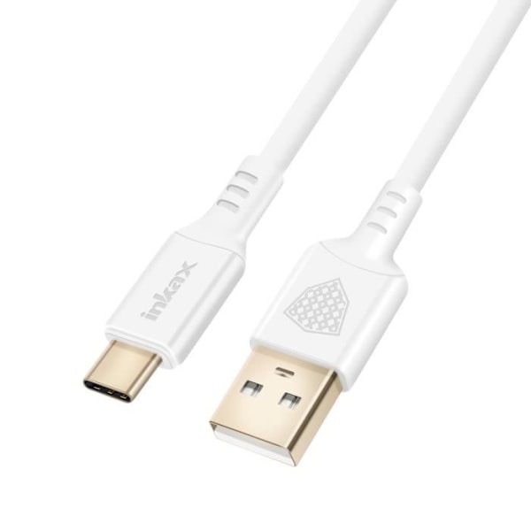 USB til USB C Opladning og Hurtig Synkronisering Inkax Hvid Vit