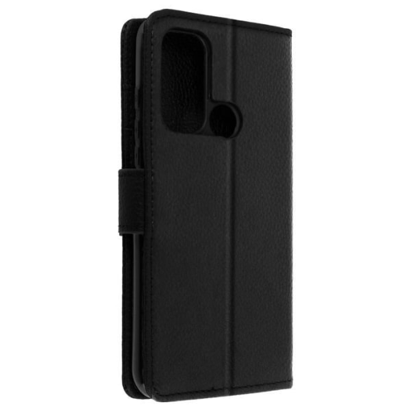 Motorola Moto G60s Case Grained Look Lompakkoteline Video Musta Musta