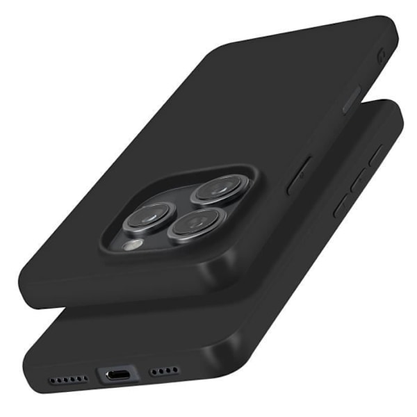 Cover til iPhone 16 Pro Max - AVIZAR - Silikone mat finish - Beskyttelse mod ridser og stød Svart