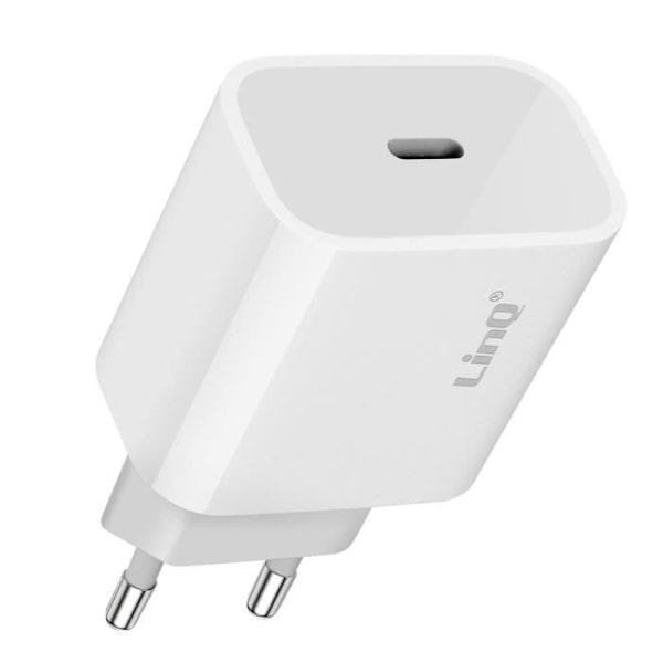 LinQ 20W Strömförsörjning USB-C Nätladdare Vit Vit