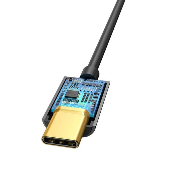 Baseus hovedtelefonadapter til USB Type C til 3.5mm, USB C til 3.5mm lydjack kabel til Huawei Mate 20 P30