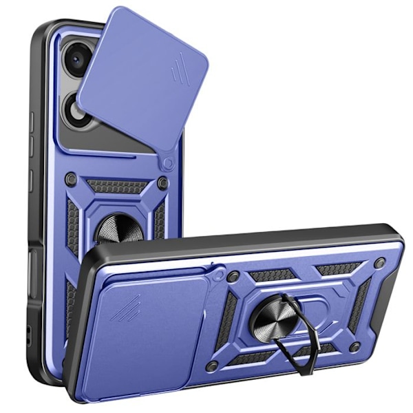 Coque til Honor 400 Lite Magnetisk Ring Kamerabeskyttelse Blå Blå