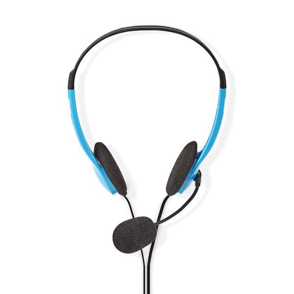 PC-headset - ALPEXE - ALPEXE-2219 - On-ear - 2X 3,5 mm kontakter - 2,0 m - Blå Blå