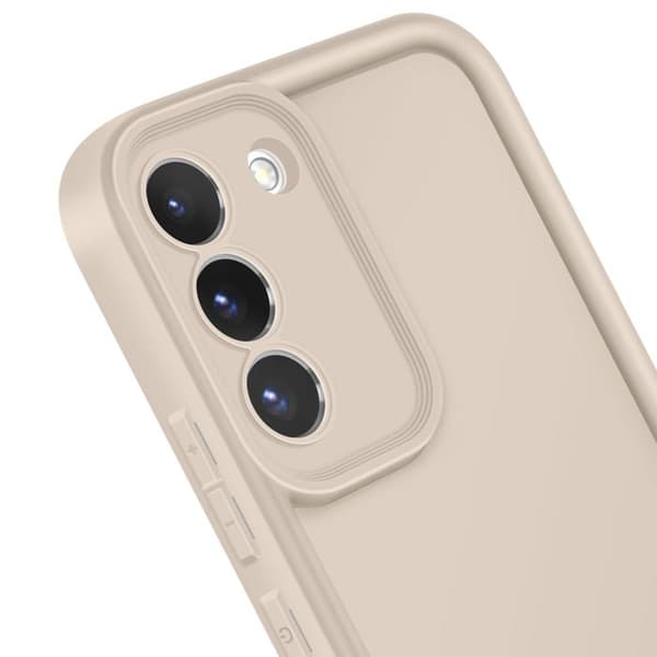 Coque - Samsung - Galaxy S22 - Silikone Blød - Soft Touch - Kamera Beskyttelse beige
