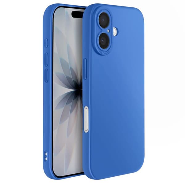 Cover - MEDDELE - iPhone 17 - Blødt Silikone - Forstærkning af Kamera Block - Blå Blå