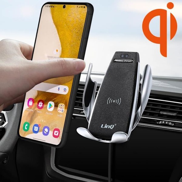 Bilhållare - LINQ - QI 10W - 360° roterbar - Kompatibel 3,5'' till 6,5'' - Automatisk öppning