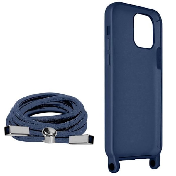 Coque - AVIZAR - iPhone 12 Pro Max - Semi-rigide - Justerbar snör 80cm - Blå blå