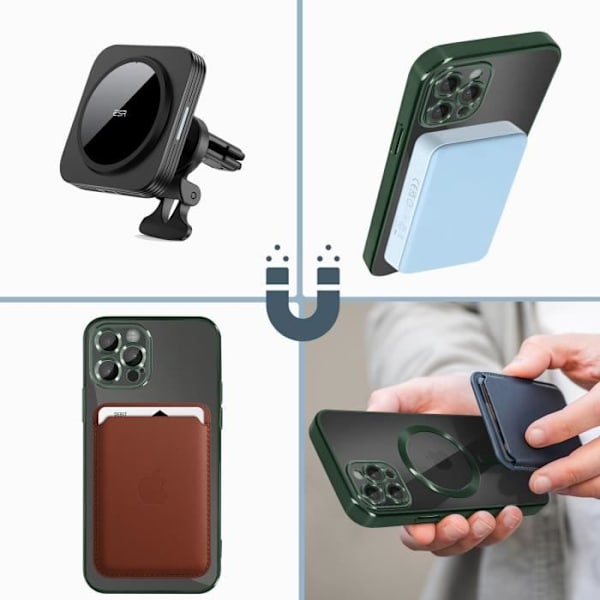 Coque - Apple - iPhone 12 Pro - Silikone - Grøn - Kromkant Grön