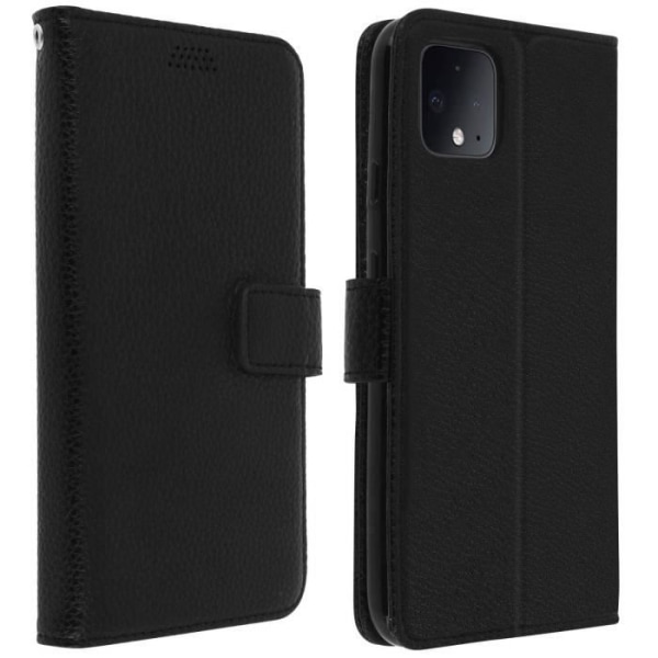 Hus - AVIZAR - Google Pixel 4 - Folio Etui - Magnetisk - Silikone Gel - Sort Svart