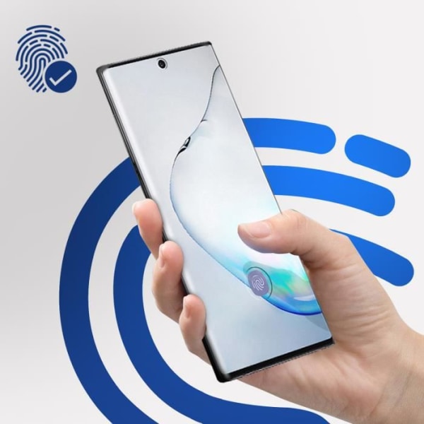 Galaxy Note 10 Plus hærdet glasfilm 9H Hardglass Max Fingerprint 3mk Sort