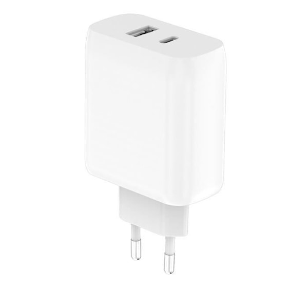 GAN-netoplader Dobbelt USB-C-stik 45W - USB-A 12W Myway Hvid Vit