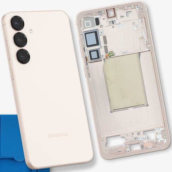 Originalt Centralt Chassi för Galaxy S25 Plus, Exakt och Säker Passform, Samsung Roséguld Rosa