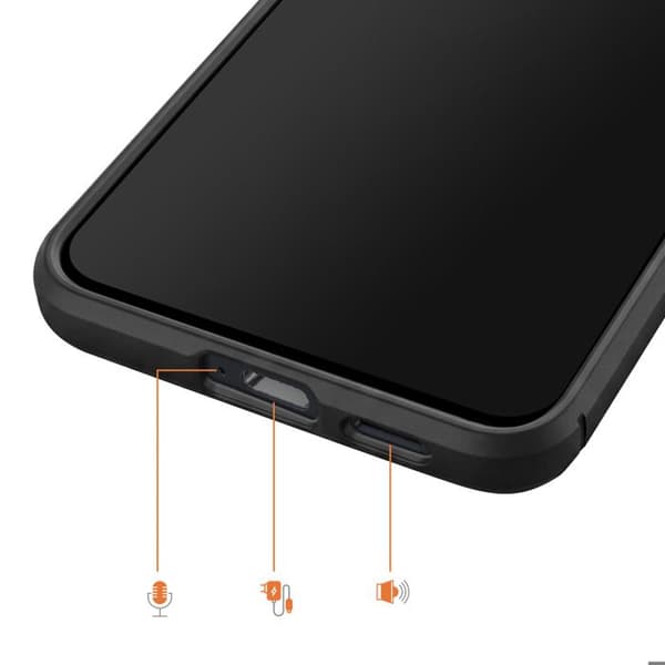 Silicone Cover til Galaxy A57 med Carbon Effekt Børstet Tekstur Sort Svart