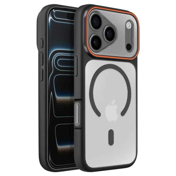 MagSafe cover til iPhone 17 Pro Beskyttelse Bi-materiale Hård Bagside Sort Svart