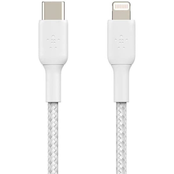 BELKIN - kaapeli - Lght USBC punottu kaapeli 2M valkoinen - B