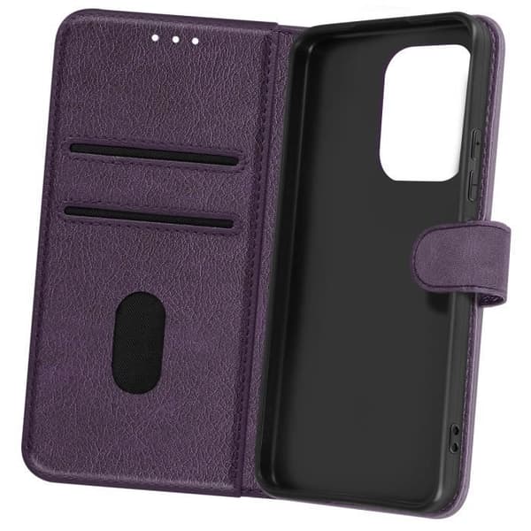 Plånboksfodral - Xiaomi - Redmi Note 13 Pro 4G - Lila - Videostöd - Magnetiskt Violett