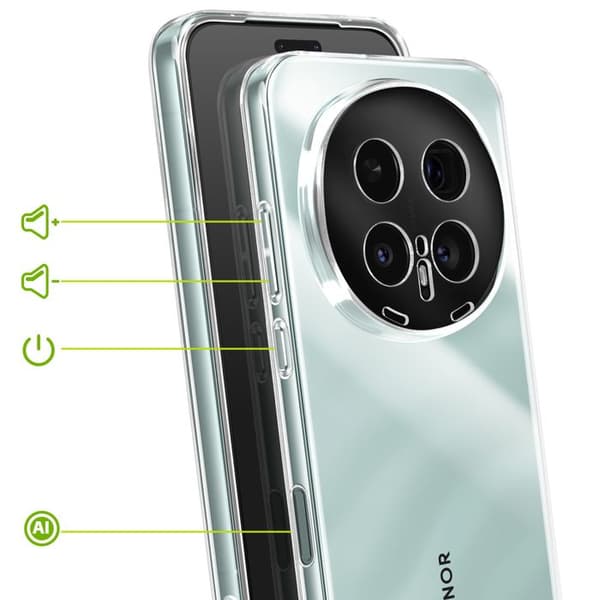 Silicone Cover til Honor Magic 8 Pro Stødabsorberende Mayaxess Transparent Vit