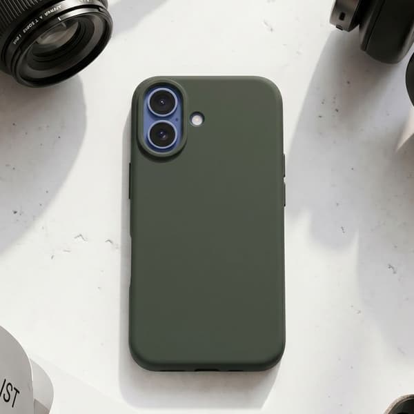 MagSafe-kuori iPhone 17:lle, Silikoninen Velvet Smoothie Tactical Tummanharmaa Grå