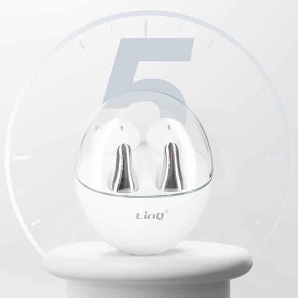 Bluetooth-høretelefoner - LINQ - Dråbeformet - Batteritid 5 timer - In-ear - Berøringskontrol Vit