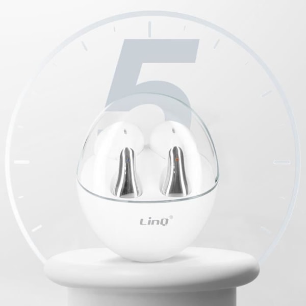 Bluetooth-hörlurar - LINQ - Water Drop Model - 5H batteritid - In-ear - Touchkontroll Vit