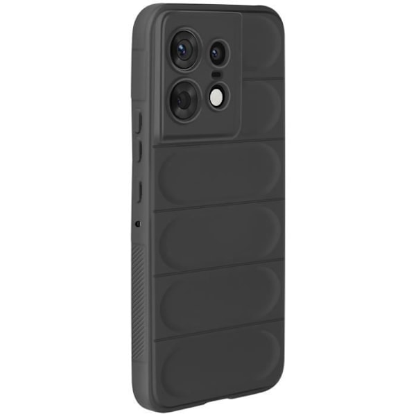 Motorola Edge 50 Pro Taske - AVIZAR - 3D tekstureret mønster - Sort Svart