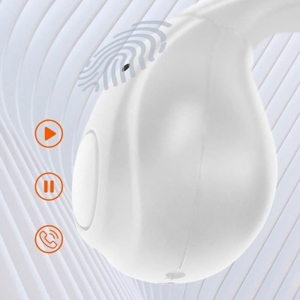 Bluetooth-høretelefoner - LINQ - Luftledende - Clip-on-design - 4 timers batterilevetid - Svedafvisende Vit